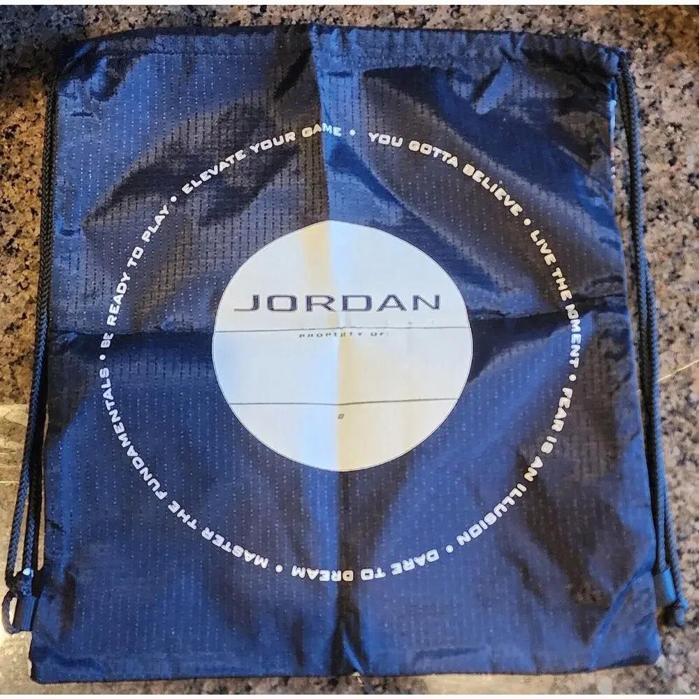 Vintage 2000 Jordan Sack Bag Black/ White Nike Air